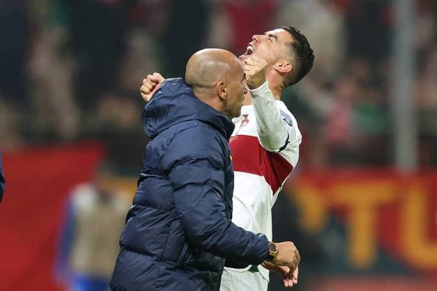 Bilder des Jahres 2023, Sport 10 Oktober Sport Themen der Woche KW42 Sport Bilder des Tages Bosnia and Herzegovina - Portugal Qualification for UEFA EURO, EM, Europameisterschaft,Fussball 2024 Cristiano Ronaldo of Portugal reacts during Qualification for UEFA Euro 2024, group J, 8th round, Bosnia and Herzegovina - Portugal at Bilino Polje Stadium, Zenica, October 16, 2023 ArminxDurgut PIXSELL