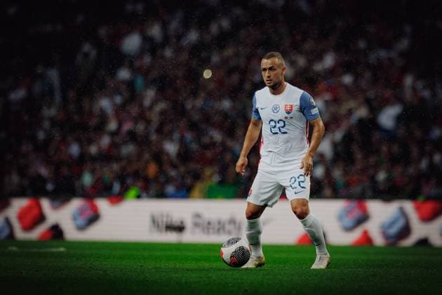Stanislav Lobotka during UEFA EURO, EM, Europameisterschaft,Fussball 2024 qualifying game between national teams of Portugal and Slovakia at Estadio do Dragao, Porto. (Maciej Rogowski) Porto Estadio Do Dragao Portugal Copyright: xMaciejxRogowskix portugal-slovakia-full-13-10-2023-102
