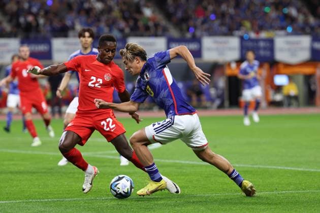 Keito Nakamura (JPN), OCTOBER 13, 2023 - Football Soccer : MIZUHO BLUE DREAM MATCH 2023 match between Japan 4-1 Canada at Denka Big Swan Stadium in Niigata, Japan. Noxthirdxpartyxsales  (232753073)
