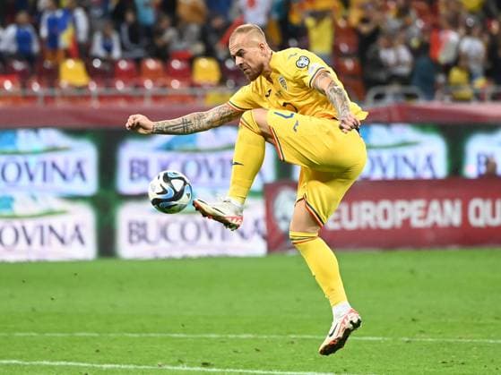 Denis Alibec in the football match between Romania and Andorra, during the European Championship 2024 preliminaries, held at the Arena Nationala, Sunday 15 October 2023 Bucharest Copyright: xRazvanxPasarica SPORTxPICTURESx