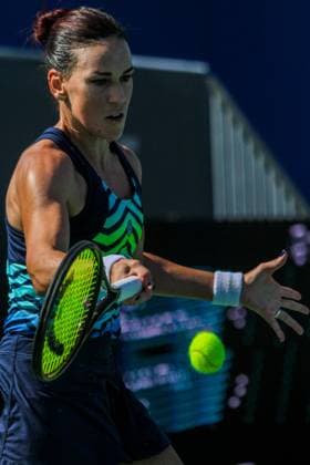 October 17, 2023: Monastir, Tunisia. 17 October 2023. Nuria Parrizas-Diaz of Spain plays against Magdalena FrÄâ ¢ch of Poland during the Jasmin Open tennis tournaments in Monastir, Tunisia - ZUMAd99_ 0308933900st Copyright: xHasanxMradx