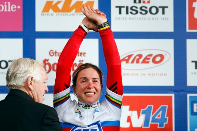 WORLD CHAMPIONSHIPS WERELDKAMPIOENSCHAPPEN CHAMPIONNATS DU MONDE STUTTGART TT WOMEN FEMMES VROUWEN 26 09 2007 PODIUM JOIE VREUGDE CELEBRATION KUPFERNAGEL HANKA GERMANY PHOTO LUC CLAESSEN ISOSPORT DUITSLAND ALLEMAGNE GERMANY  Copyright: xx 320305