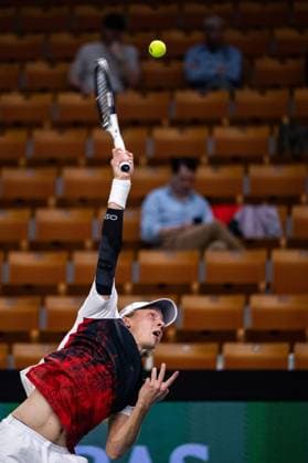 231017 Emil Ruusuvuori of Finland during day 4 of the Nordic Open tennis tournament on October 17, 2023 in Stockholm Photo Emma Wallskog BILDBYRAN COP 320 EW0269 tennis nordic open dag 4 bbeng  Copyright: EMMAxWALLSKOG BB231017EW033