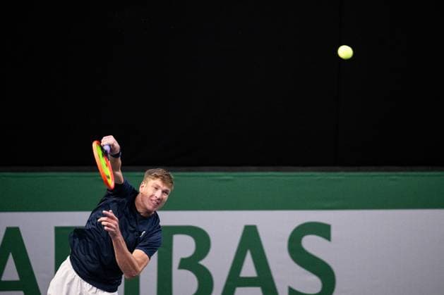 231017 AndrÃ Göransson of Sweden during day 4 of the Nordic Open tennis tournament on October 17, 2023 in Stockholm Photo Emma Wallskog BILDBYRAN COP 320 EW0269 tennis nordic open dag 4 bbeng  Copyright: EMMAxWALLSKOG BB231017EW037