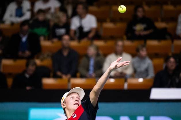 231017 Leo Borg of Sweden during day 4 of the Nordic Open tennis tournament on October 17, 2023 in Stockholm Photo Emma Wallskog BILDBYRAN COP 320 EW0269 tennis nordic open day 4 bbeng  Copyright: EMMAxWALLSKOG BB231017EW103