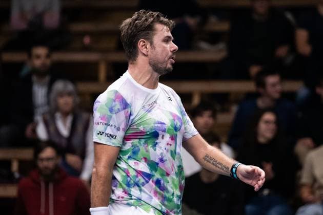 231017 Stan Wawrinka of Switzerland looks dejected during day 4 of the Nordic Open tennis tournament on October 17, 2023 in Stockholm Photo Emma Wallskog BILDBYRAN COP 320 EW0269 tennis nordic open dag 4 bbeng depp  Copyright: EMMAxWALLSKOG BB231017EW107