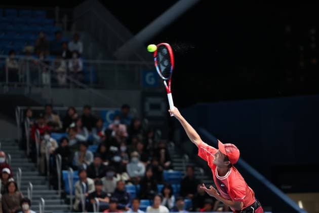 Shintaro Mochizuki (JPN), OCTOBER 17, 2023 - Tennis : Kinoshita Group Japan Open Tennis Championships 2023 Men s Singles 1st Round at Ariake Coliseum, Tokyo, Japan. Noxthirdxpartyxsales  (232780841)