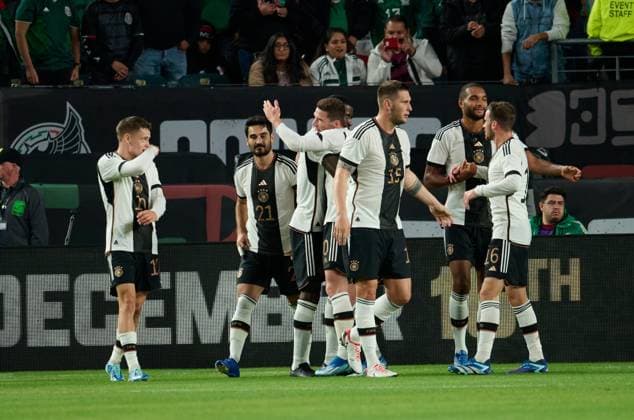 RECORD DATE NOT STATED Seleccion Mexico 2023 Mexico 2-2 Germany Antonio Rudiger celebrates his goal 0-1 of Germany during the game Mexican national team, Nationalteam (Mexico) vs Germany, the friendly preparation, at Lincoln Financial Field Stadium, on October 17, 2023. <br><br> Antonio Rudiger celebra su gol 0-1 de Alemania durante el partido Seleccion Mexicana (Mexico) vs Alemania, amistoso de preparacion en el Lincoln Financial Field Stadium, el 17 de Octubre de 2023. PHILADELPHIA PENSILVANIA UNITED STATES  Copyright: xDavidxLeahx 20231017194422_SMN_23_AM_MEX_GER_RUDIGER108