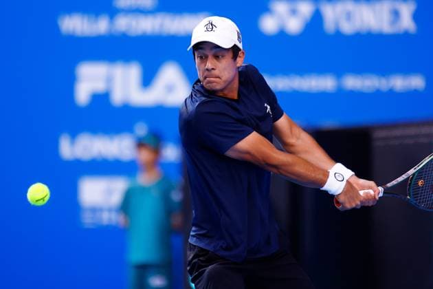 October 18, 2023, Tokyo, Japan: Mackenzie MCDONALD (USA) hits a return against Tommy PAUL (USA) during their singles match on the third day of the Kinoshita Group Japan Open Tennis Championships 2023 at the Ariake Coliseum. This is the longest-running ATP, Tennis Herren Tour tournament in Asia, first held in 1972. The tournament runs from October 16 to 22. Paul won 6-4, 6-2. Tokyo Japan - ZUMAm191 20231018_aap_m191_036 Copyright: xRodrigoxReyesxMarinx