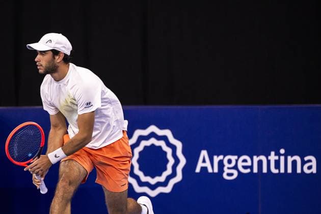 Portugese Nuno Borges pictured in action during a first round match at the European Open Tennis ATP, Tennis Herren tournament, in Antwerp, Wednesday 18 October 2023. LAURIExDIEFFEMBACQ  x77974927x