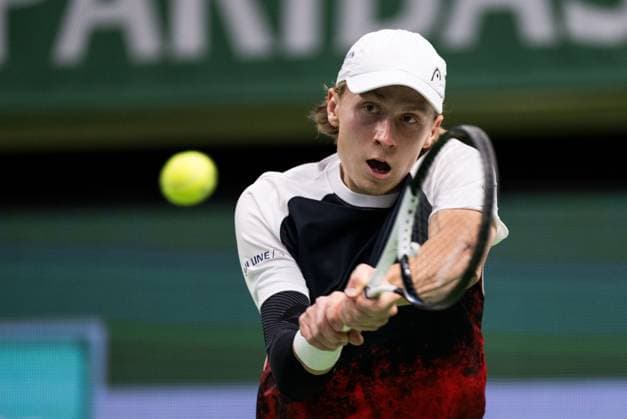 231018 Emil Ruusuvuori of Finland during day 5 of the Nordic Open tennis tournament on October 18, 2023 in Stockholm Photo Emma Wallskog BILDBYRAN COP 320 EW0271 tennis nordic open dag 5 bbeng  Copyright: EMMAxWALLSKOG BB231018EW008