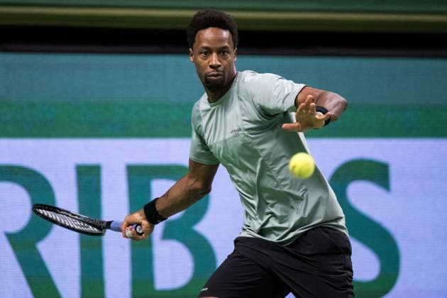 231018 Gael Monfils of France during day 5 of the Nordic Open tennis tournament on October 18, 2023 in Stockholm Photo Emma Wallskog BILDBYRAN COP 320 EW0271 tennis nordic open dag 5 bbeng  Copyright: EMMAxWALLSKOG BB231018EW043