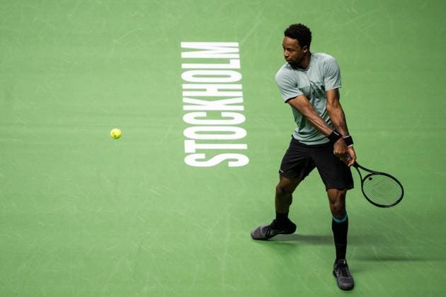 231018 Gael Monfils of France during day 5 of the Nordic Open tennis tournament on October 18, 2023 in Stockholm Photo Emma Wallskog BILDBYRAN COP 320 EW0271 tennis nordic open dag 5 bbeng  Copyright: EMMAxWALLSKOG BB231018EW076