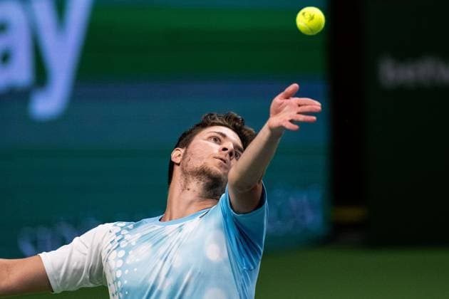 231018 Miomir Kecmanovic of Serbia during day 5 of the Nordic Open tennis tournament on October 18, 2023 in Stockholm Photo Emma Wallskog BILDBYRAN COP 320 EW0271 tennis nordic open dag 5 bbeng  Copyright: EMMAxWALLSKOG BB231018EW100