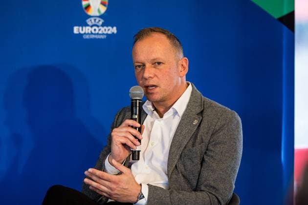Press conference to announce the partnership between VDV and EURO 2024 GmbH 19 10 2023 Markus Stenger, Managing Director EURO 2024 GmbH Press conference to announce the partnership between VDV and EURO 2024 GmbH, Cologne, RheinEnergieStadion on 19 10 2023 Copyright: xBEAUTIFULxSPORTS Wunderlx