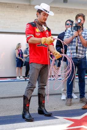 16 Charles Leclerc MCO, Scuderia Ferrari , F1 Grand Prix of USA at Circuit of The Americas on October 19, 2023 in Austin, United States of America Photo by HOCH ZWEI Austin United States of America