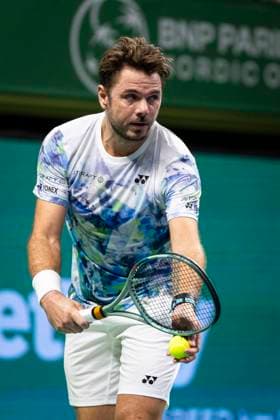 231019 Stan Wawrinka of Switzerland during day 6 of the Nordic Open tennis tournament on October 19, 2023 in Stockholm Photo Michael Campanella BILDBYRAN COP 313 MC0068 tennis nordic open day 6 bbeng  Copyright: MICHAELxCAMPANELLA BB231019MC089