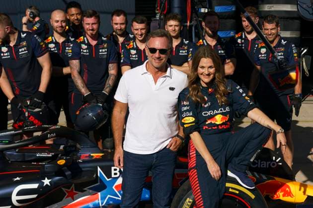 Formula 1, USA GP in Austin, Drew Barrymore visits Red Bull Racing