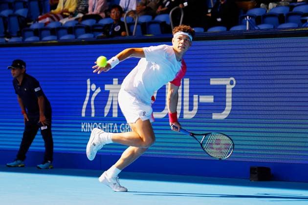October 20, 2023, Tokyo, Japan: Ben SHELTON (USA) in action against Tommy PAUL (USA) during their singles quarter-final match of the Kinoshita Group Japan Open Tennis Championships 2023 at the Ariake Coliseum. This is the longest-running ATP, Tennis Herren Tour tournament in Asia, first held in 1972. The tournament runs from October 16 to 22. Tokyo Japan - ZUMAm191 20231020_aap_m191_006 Copyright: xRodrigoxReyesxMarinx