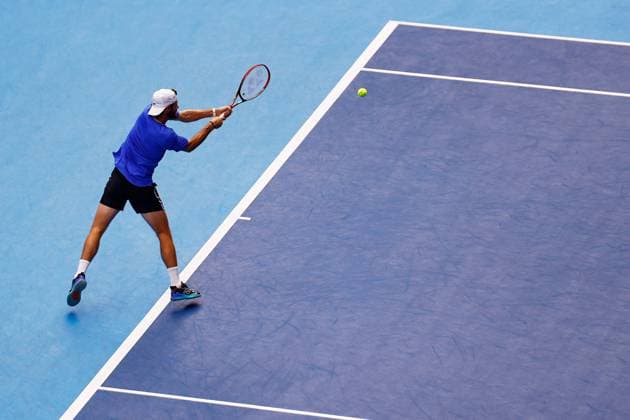 October 20, 2023, Tokyo, Japan: Tommy PAUL (USA) hits a return against Ben SHELTON (USA) during their singles quarter-final match of the Kinoshita Group Japan Open Tennis Championships 2023 at the Ariake Coliseum. This is the longest-running ATP, Tennis Herren Tour tournament in Asia, first held in 1972. The tournament runs from October 16 to 22. Tokyo Japan - ZUMAm191 20231020_aap_m191_003 Copyright: xRodrigoxReyesxMarinx