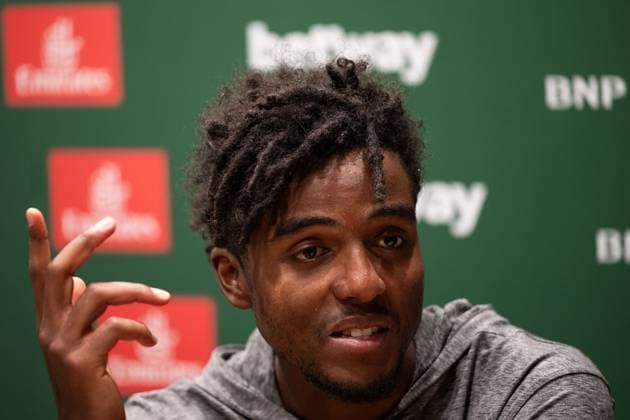 231010 Elias Ymer of Sweden during a press conference after playing on day 7 of the Nordic Open tennis tournament on October 20, 2023 in Stockholm Photo Emma Wallskog BILDBYRAN COP 320 EW0273 tennis nordic open day 7 bbeng  Copyright: EMMAxWALLSKOG BB231020EW023