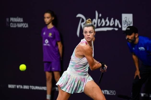 Transylvania Open, Quarter Finals: WTA, Tennis Damen Tennis Damen 250 Tournament in Cluj-Napoca, BT Arena, 20 October 2023 Trasylvania Open: WTA, Tennis Damen 250 Tournament in Cluj-Napoca, BT Arena Cluj-Napoca BT Arena Romania Copyright: xAncaxTepeix