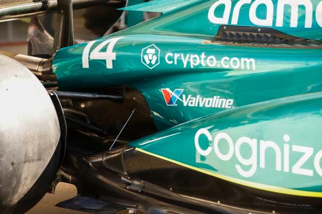 Aston Martin F1 Team AMR23, mechanical detail floor aerodynamism, aerodynamic, aerodynamics engine cover during the 2023 Formula 1 Lenovo United States Grand Prix, 18th round of the 2023 Formula One World Championship, WM, Weltmeisterschaft from October 20 to 22, 2023 on the Circuit of The Americas, in Austin, USA - F1 - US GRAND PRIX 2023 DPPI Panoramic  00123040__R3_0958
