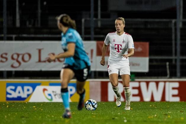 GOOGLE PIXEL Womens Bundesliga 1 FC Koeln Bayer 04 Leverkusen 20 10 2023 Celina Degen 1 FC Koeln, 5 GOOGLE PIXEL Womens Bundesliga, 1 FC Koeln Bayer 04 Leverkusen, Koeln, Franz Kremer Stadium on 20 10 2023 DFB REGULATIONS PROHIBIT ANY USE OF PHOTOGRAPHS AS IMAGE SEQUENCES AND OR QUASI VIDEO Copyright: xBEAUTIFULxSPORTS Wunderlx