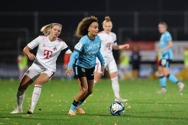 Google Pixel Women Bundesliga 2023 2024, 1 FC Cologne Bayer 04 Leverkusen Amira Arfaoui B04, 17 Cologne Franz Kremer Stadium North Rhine Westphalia Germany