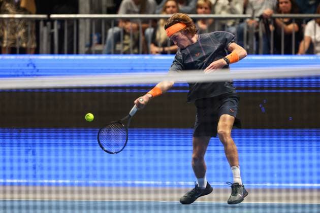 TENNIS - ATP, Tennis Herren Erste Bank Open, Red Bull BassLine VIENNA,AUSTRIA,20.OCT.23 - TENNIS - ATP, Erste Bank Open, preview, Red Bull BassLine. Image shows Andrey Rublev (RUS).  GEPAxpictures xArminxRauthner