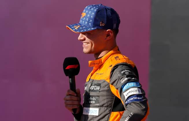 October 20, 2023, Austin, TX, USA: Oct. 20, 2023: Lando Norris 4 during the FIA Formula 1 Lenovo United States Grand Prix in Austin Tx at Circuit of the Americas. Brook Ward Austin USA - ZUMAa234 20231020_zsa_a234_082 Copyright: xAMGx