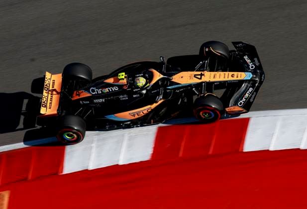 04 NORRIS Lando (gbr), McLaren F1 Team MCL60, action during the 2023 Formula 1 Lenovo United States Grand Prix, 18th round of the 2023 Formula One World Championship, WM, Weltmeisterschaft from October 20 to 22, 2023 on the Circuit of The Americas, in Austin, USA - F1 - US GRAND PRIX 2023 DPPI Panoramic  00123040_F12023GP19TEX_JK205752