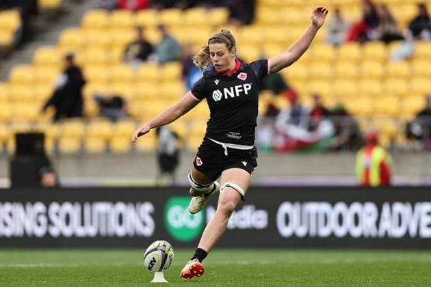 WXV1 rugby match between Canada and Wales Sophie de Goede of Canada during the WXV1 rugby match between Canada and Wales at Sky Stadium in Wellington, New Zealand on Saturday October 21, 2023. Wellington Sky Stadium Wellington New Zealand Copyright: xAaronxGillionsx 20231021wxv1g2_016