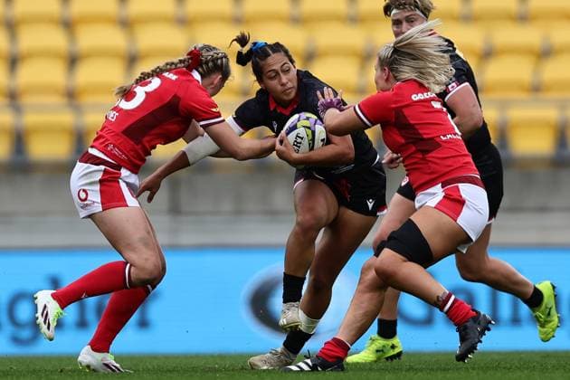 WXV1 rugby match between Canada and Wales Shoshannah Seumanutafa of Canada during the WXV1 rugby match between Canada and Wales at Sky Stadium in Wellington, New Zealand on Saturday October 21, 2023. Wellington Sky Stadium Wellington New Zealand Copyright: xAaronxGillionsx 20231021wxv1g2_025