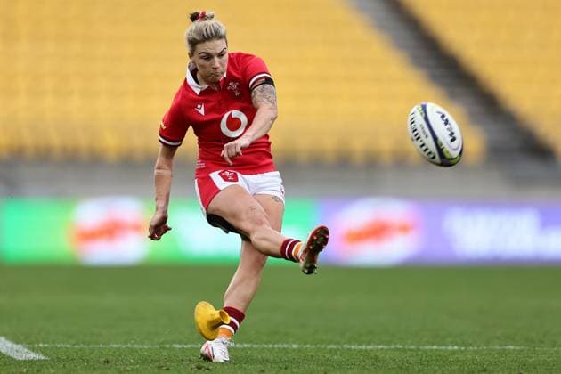 WXV1 rugby match between Canada and Wales Keira Bevan of Wales during the WXV1 rugby match between Canada and Wales at Sky Stadium in Wellington, New Zealand on Saturday October 21, 2023. Wellington Sky Stadium Wellington New Zealand Copyright: xAaronxGillionsx 20231021wxv1g2_060