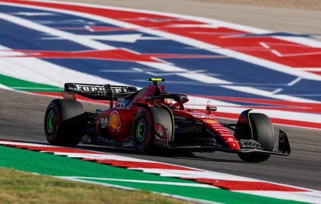 55 Carlos Sainz ESP, Scuderia Ferrari , F1 Grand Prix of USA at Circuit of The Americas on October 20, 2023 in Austin, United States of America Photo by HOCH ZWEI Austin United States of America