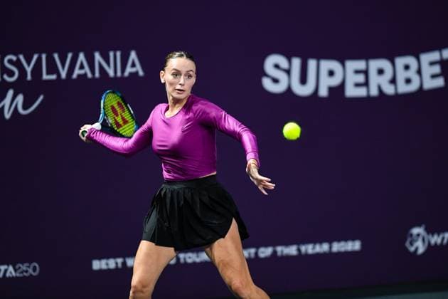 Transylvania Open 2023: Day 7 - Quarter-Finals Ana Bogdan during Transylvania Open, Quarter Finals: WTA, Tennis Damen Tennis Damen 250 Tournament in Cluj-Napoca, BT Arena, 20 October 2023 Cluj-Napoca Romania  Copyright: xFlaviuxBuboix originalFilename:buboi-notitle231020_npMLt.jpg