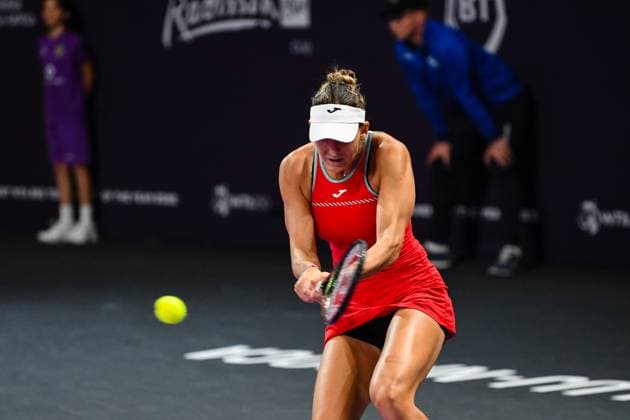 Transylvania Open 2023: Day 7 - Quarter-Finals Rebeka Masarova during Transylvania Open, Quarter Finals: WTA, Tennis Damen Tennis Damen 250 Tournament in Cluj-Napoca, BT Arena, 20 October 2023 Cluj-Napoca Romania  Copyright: xFlaviuxBuboix originalFilename:buboi-notitle231020_npQt2.jpg