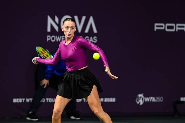 Transylvania Open 2023: Day 7 - Quarter-Finals Ana Bogdan during Transylvania Open, Quarter Finals: WTA, Tennis Damen Tennis Damen 250 Tournament in Cluj-Napoca, BT Arena, 20 October 2023 Cluj-Napoca Romania  Copyright: xFlaviuxBuboix originalFilename:buboi-notitle231020_npX5n.jpg