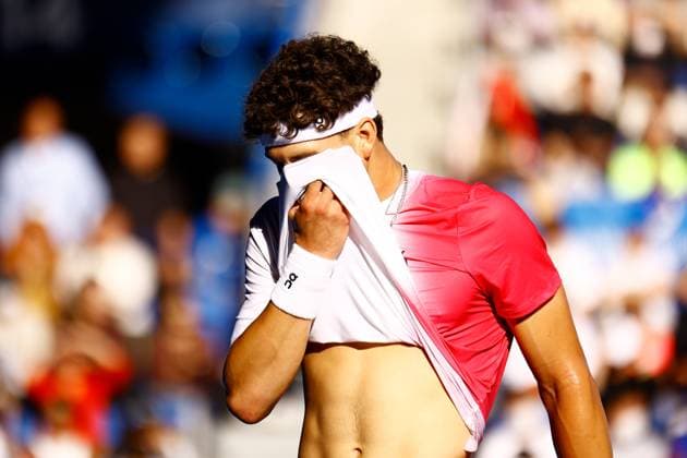October 21, 2023, Tokyo, Japan: Ben SHELTON (USA) in action against Marcos GIRON (USA) during their singles semi-final match of the Kinoshita Group Japan Open Tennis Championships 2023 at the Ariake Coliseum. This is the longest-running ATP, Tennis Herren Tour tournament in Asia, first held in 1972. The tournament runs from October 16 to 22. Tokyo Japan - ZUMAm191 20231021_aap_m191_006 Copyright: xRodrigoxReyesxMarinx