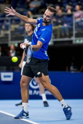 Belgian assistant coach Ruben Bemelmans pictured in action during the European Open Tennis ATP, Tennis Herren tournament, in Antwerp, Saturday 21 October 2023. JASPERxJACOBS  x78181054x