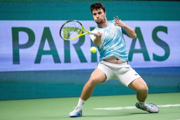 231021 Miomir Kecmanovic of Serbia during day 8 of the Nordic Open tennis tournament on October 21, 2023 in Stockholm Photo Emma Wallskog BILDBYRAN COP 320 EW0274 tennis nordic open day 8 bbeng  Copyright: EMMAxWALLSKOG BB231021EW041