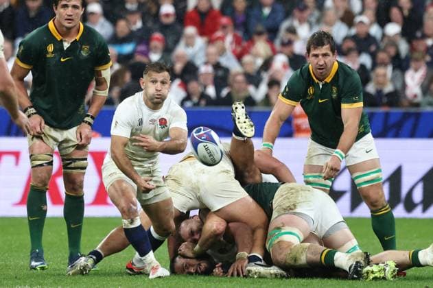 Bilder des Jahres 2023, Sport 10 Oktober Sport Themen der Woche KW42 Sport Bilder des Tages Rugby Angleterre-Afrique du Sud PHOTOPQR LE PARISIEN Fred Dugit ; Saint Denis ; 21 10 2023 ; Stade de France à Saint Denis (93), le 21 octobre 2023 Angleterre-Afrique du Sud demi-finale de Coupe du monde de rugby Danny Care Photo LP Fred Dugit - Rugby World Cup semi-final 2023 England v South Africa Stade de France (Saint-Denis) October 21, 2023 *** Local Caption *** Rugby Angleterre-Afrique du Sud Saint Denis 93 France  Copyright: xPHOTOPQR LExPARISIEN MAXPPPxFredxDugitx 20231021LPA9663 20231021LPA9663