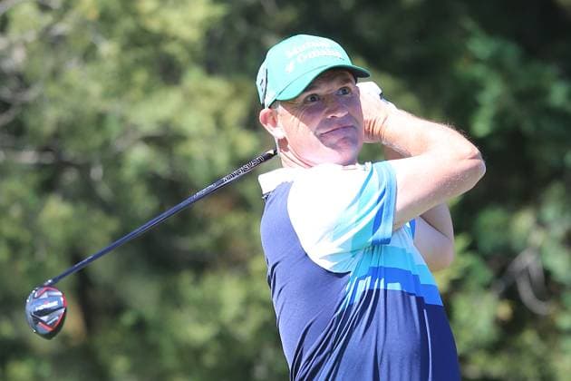RICHMOND, VA - OCTOBER 21: Padraig Harrington drives the ball from the 3rd tee during the second round of the Dominion Energy Charity Classic on October 21, 2023, at The Country Club of Virginia played on the James River Course in Richmond, VA. (Photo by Lee Coleman Icon Sportswire) GOLF: OCT 21 PGA, Golf Herren Tour Champions Dominion Energy Charity Classic EDITORIAL USE ONLY Icon1552310210122