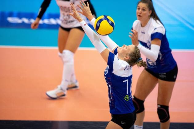 2 Bundesliga Women Pro Schwarz Weiss Erfurt vs Binder Blaubaeren TSV Flacht Erfurt 21 10 2023 Pauline Kemper 16 Binder Blaubaeren TSV Flacht 2 Bundesliga Women Pro Schwarz Weiss Erfurt vs Binder Blaubaeren TSV Flacht Riethsporthalle Erfurt 21 10 2023 Copyright: xBEAUTIFULxSPORTS Duehringx