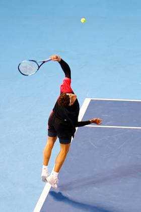 October 22, 2023, Tokyo, Japan: Ben Shelton (USA) serves against Aslan KARATSEV (RUS) during their singles final match of the Kinoshita Group Japan Open Tennis Championships 2023 at the Ariake Coliseum. This is the longest-running ATP, Tennis Herren Tour tournament in Asia, first held in 1972. The tournament runs from October 16 to 22. Tokyo Japan - ZUMAm191 20231022_aap_m191_021 Copyright: xRodrigoxReyesxMarinx