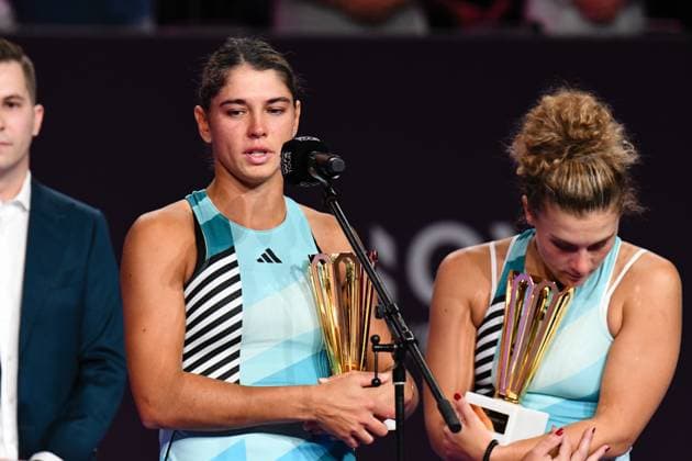 Transylvania Open, Finals: WTA, Tennis Damen Tennis Damen 250 Tournament in Cluj-Napoca, BT Arena, 22 October 2023 Trasylvania Open Finals: WTA, Tennis Damen 250 Tournament in Cluj-Napoca, BT Arena Cluj-Napoca BT Arena Romania Copyright: xAncaxTepeix