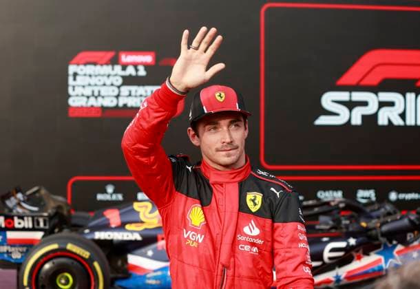 LECLERC Charles (mco), Scuderia Ferrari SF-23, portrait during the 2023 Formula 1 Lenovo United States Grand Prix, 18th round of the 2023 Formula One World Championship, WM, Weltmeisterschaft from October 20 to 22, 2023 on the Circuit of The Americas, in Austin, USA - F1 - US GRAND PRIX 2023 DPPI Panoramic  00123040_F12023GP19TEX_JK209744
