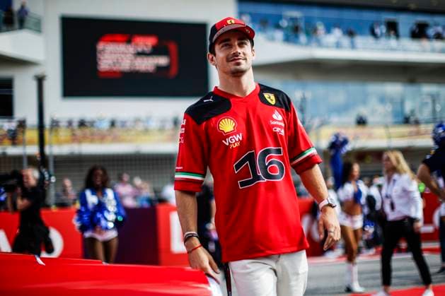 LECLERC Charles (mco), Scuderia Ferrari SF-23, portrait during the 2023 Formula 1 Lenovo United States Grand Prix, 18th round of the 2023 Formula One World Championship, WM, Weltmeisterschaft from October 20 to 22, 2023 on the Circuit of The Americas, in Austin, USA - F1 - US GRAND PRIX 2023 - RACE DPPI Panoramic  00123041__R3_2371
