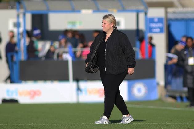 London, October 22nd 2023: Emma Hayes (Chelsea Manager) during the Barclays FA Womens Super League game between Chelsea and Brighton Hove Albion at Kingsmeadow, London, England. (Pedro Soares SPP) Copyright: xPedroxSoaresx xSPPx spp-en-PeSoSp-ChelseavBrighton0200
